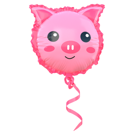 Pig Balloon  3D Icon