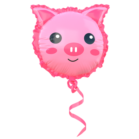 Pig Balloon 3D Icon