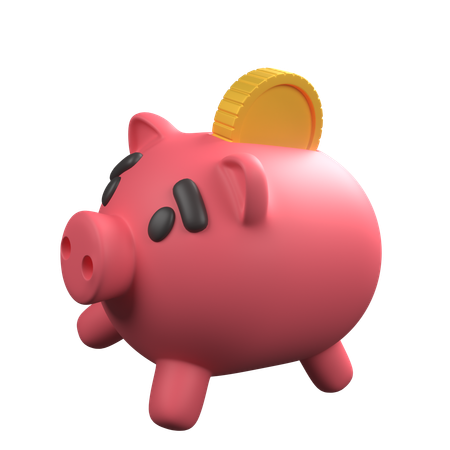 Pig bank coin  3D Icon
