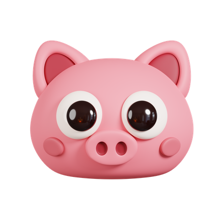Pig Face  3D Illustration