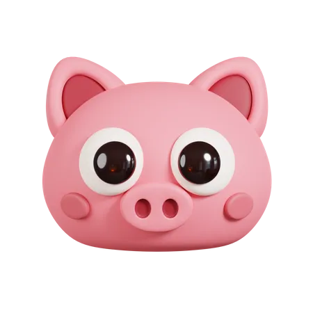 Pig Face  3D Illustration