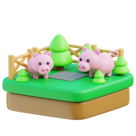 Pig Farm  3D Icon