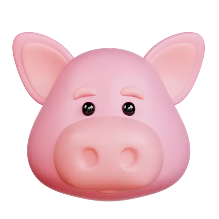 Pig Head  3D Icon