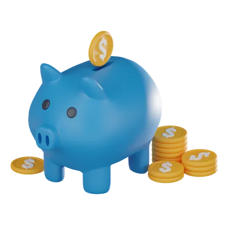 Piggy Bank Attracting Dollar Coins Financial Accumulation And Wealth Creation For Conveying Concepts Of Financial Literacy Budgeting And Expense Tracking 3 D Render Illustration 3D Icon