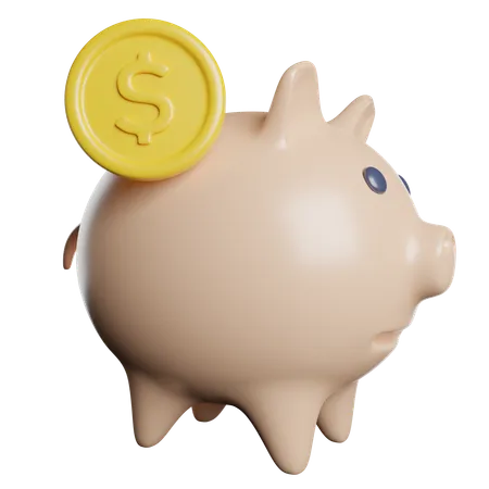 Piggy Bank Money 3D Icon
