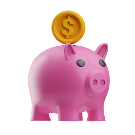 Piggy bank  3D Icon