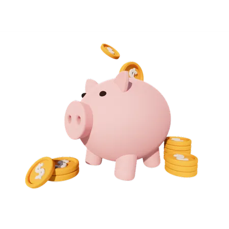 Piggy Bank  3D Icon