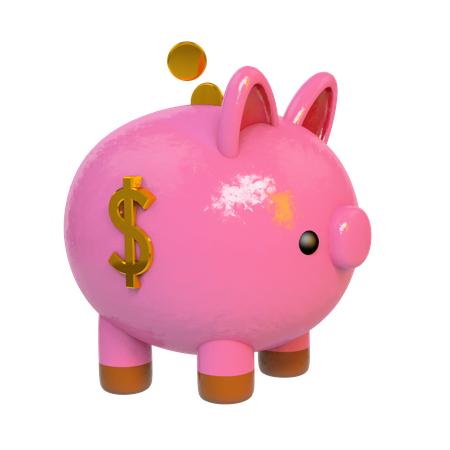 Piggy bank  3D Illustration