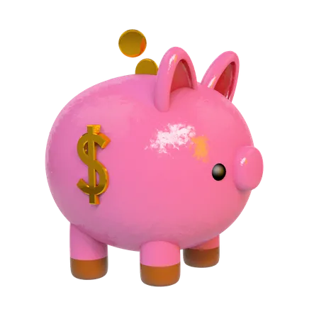 Piggy bank  3D Illustration