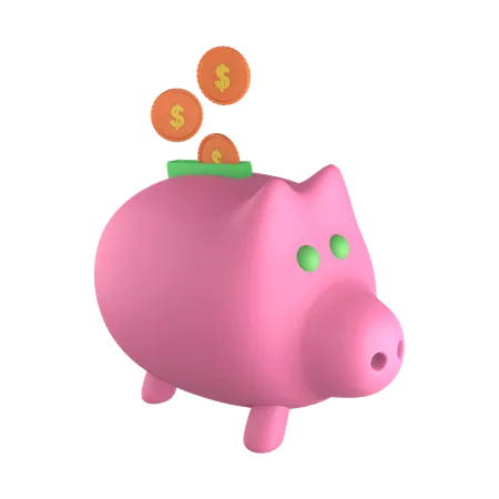 Piggy Bank  3D Illustration