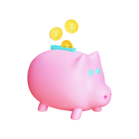 Piggy Bank  3D Illustration