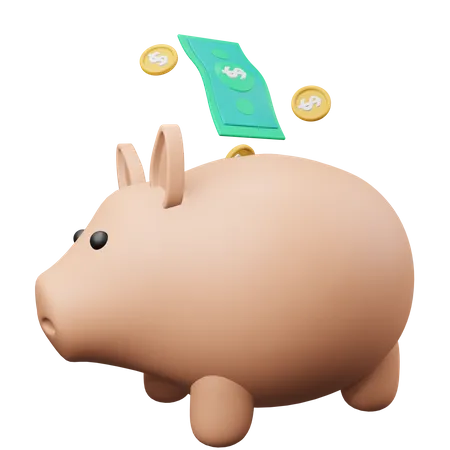 Piggy Bank  3D Illustration