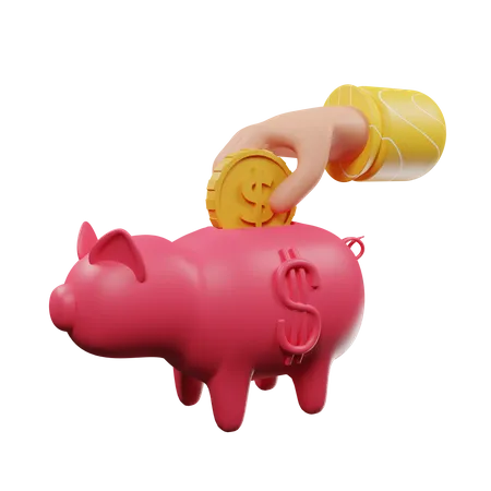 Piggy Bank  3D Illustration