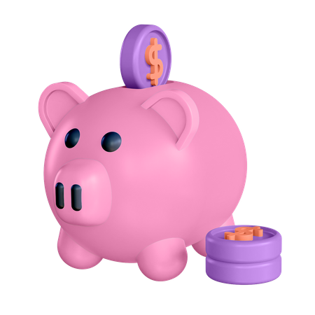 Piggy Bank  3D Illustration