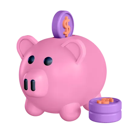 Piggy Bank  3D Illustration