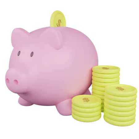 Piggy Bank  3D Illustration