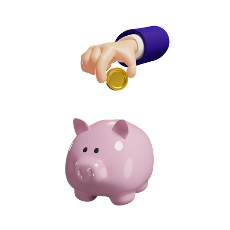 Piggy bank  3D Illustration