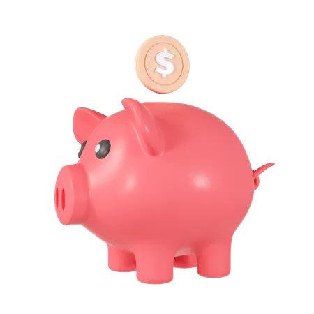 Piggy Bank  3D Illustration