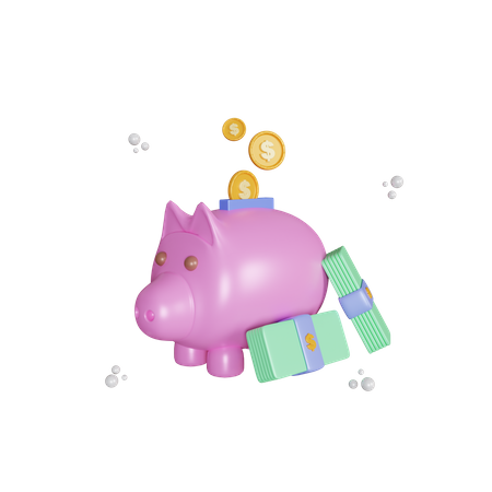 Piggy Bank  3D Illustration