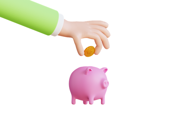 Piggy Bank  3D Illustration