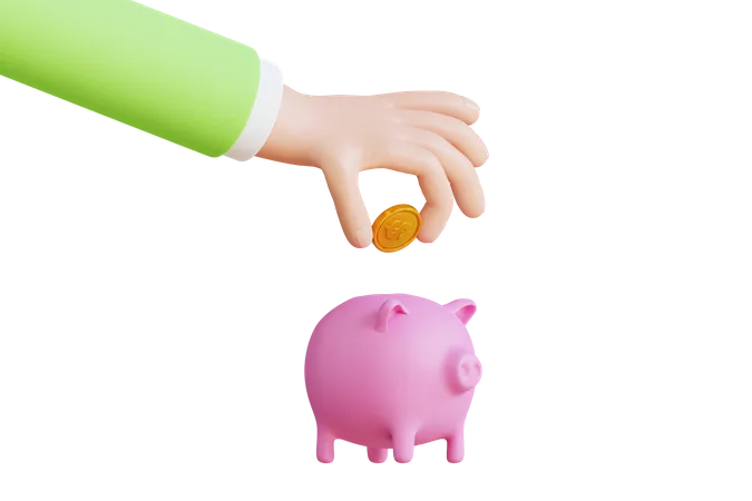 Piggy Bank  3D Illustration