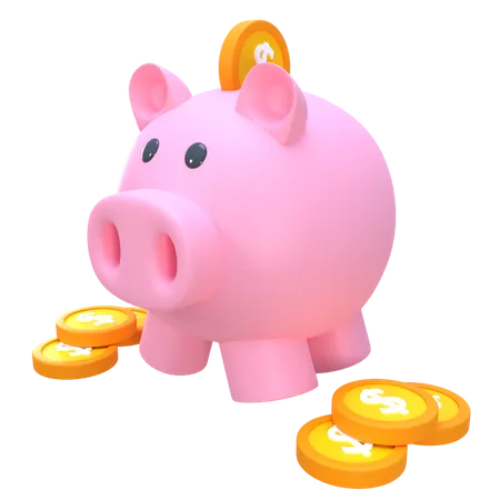 Piggy Bank  3D Illustration