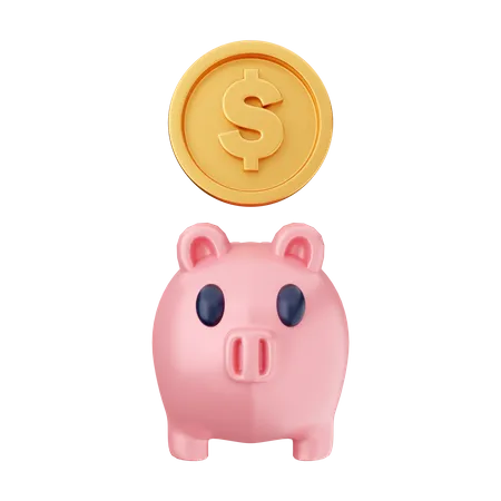 Piggy Bank  3D Illustration