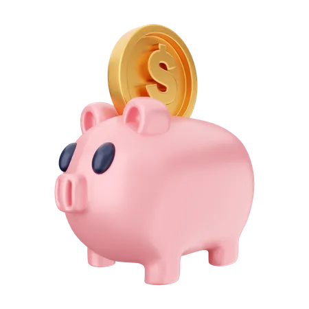 Piggy Bank  3D Illustration