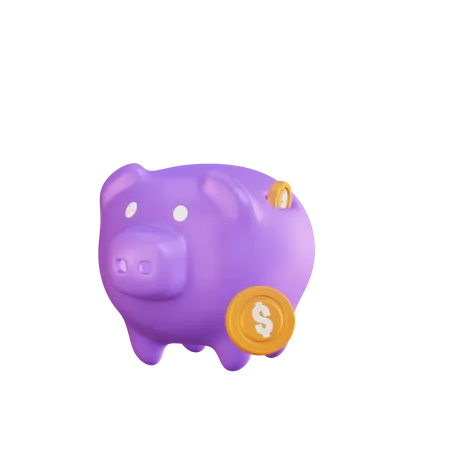 Piggy Bank  3D Illustration