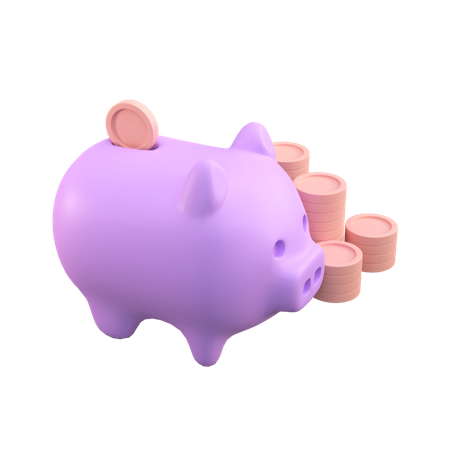 Piggy Bank  3D Illustration