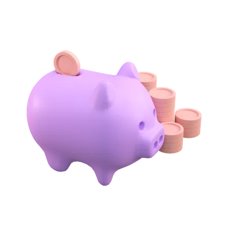 Piggy Bank  3D Illustration