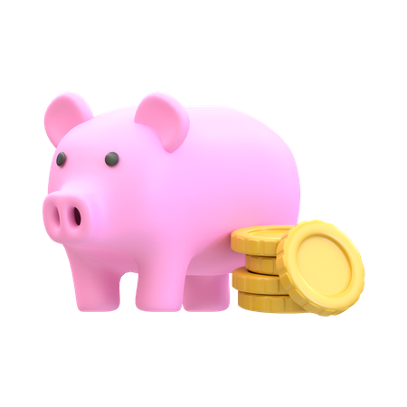 Piggy Bank  3D Illustration