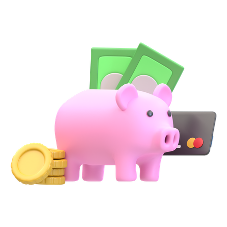 Piggy Bank  3D Illustration