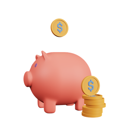 Piggy Bank  3D Illustration