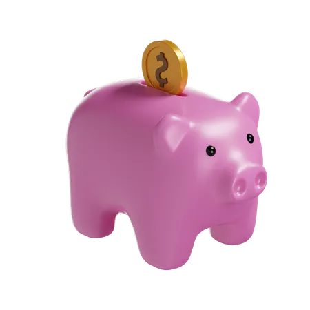 Piggy Bank 3D Illustration