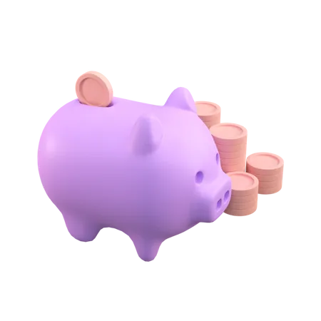 Money Saving 3 D Render Icon 3D Illustration