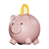 3d piggy bank bitcoin illustration