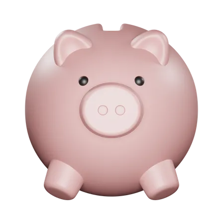 Happy Piggy Bank Element 3D Icon