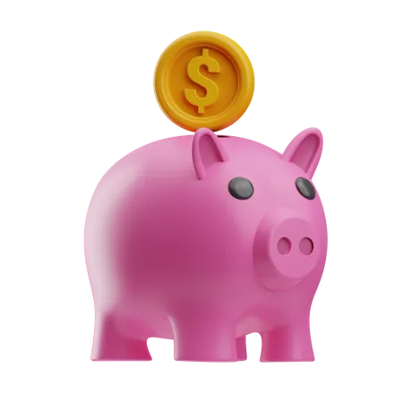 Piggy bank 3D Icon