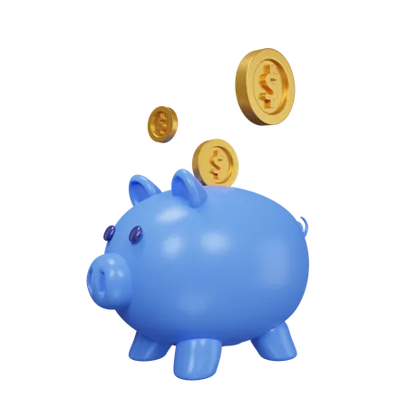 Saving In Piggy Bank Icon About Finance Minimal Style 3 D Rendering 3D Icon