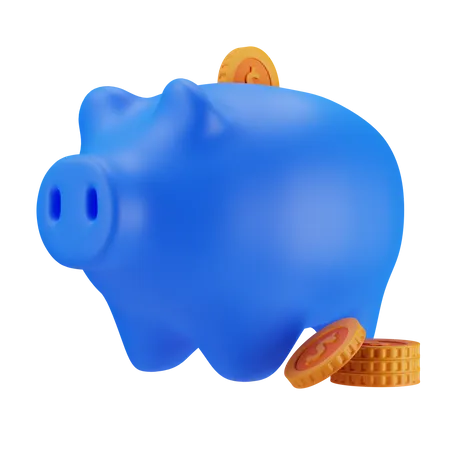 Dollar Piggy Bank Icon 3 D Rendering 3D Icon