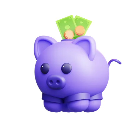 3 D Illustration Of Piggy Bank 3D Icon