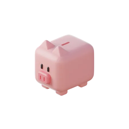 Piggy Bank 3 D Icon 3D Icon