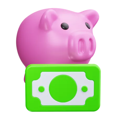 Piggy Bank Cashback  3D Icon