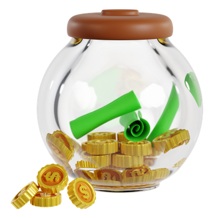 Piggy Bank Market Growth  3D Icon