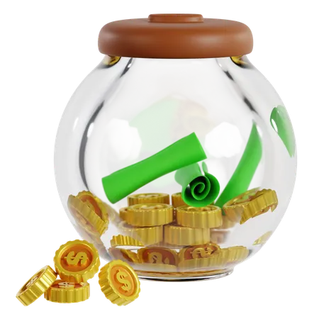 Piggy Bank Market Growth  3D Icon