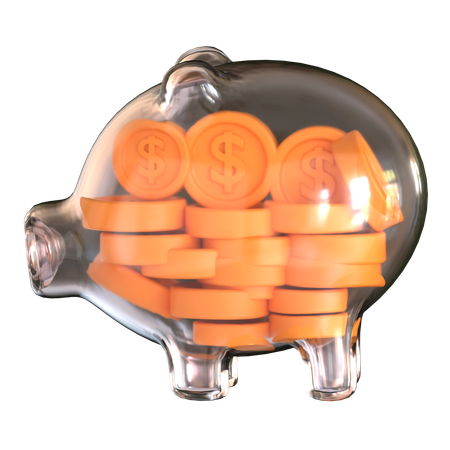 Piggy Bank Saving  3D Icon