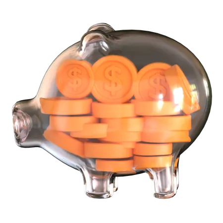 Piggy Bank Saving  3D Icon