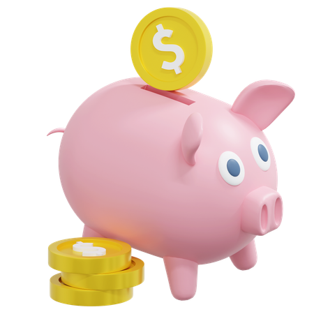 Piggy Bank Saving  3D Icon