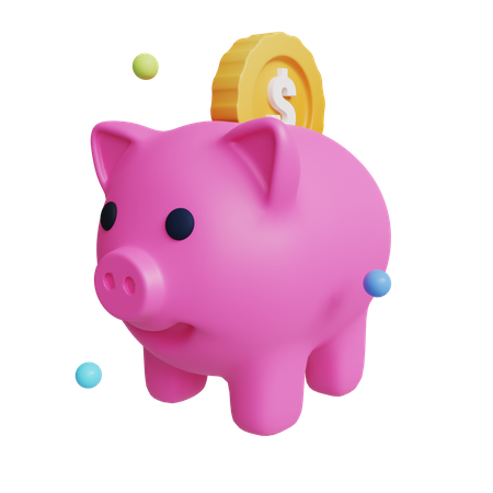 Piggy Bank Saving 3D Icon
